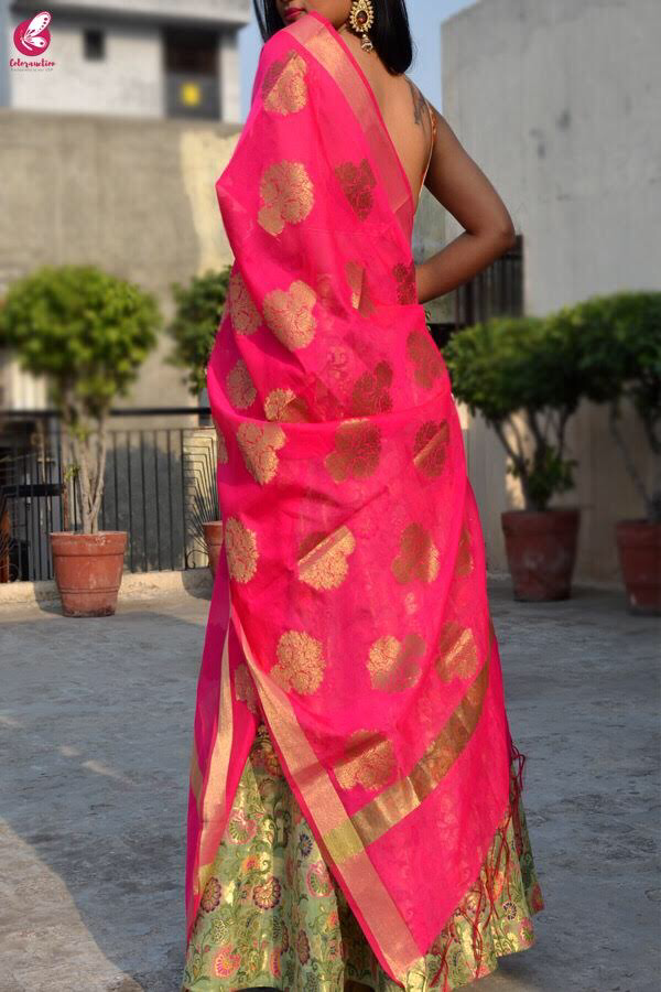 Multicolour Brocade Lehenga