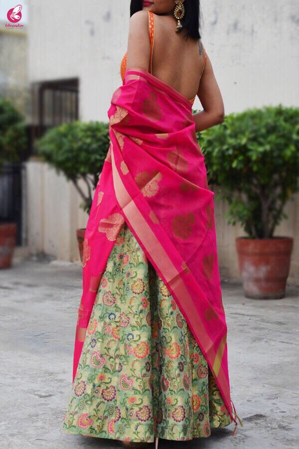 Multicolour Brocade Lehenga