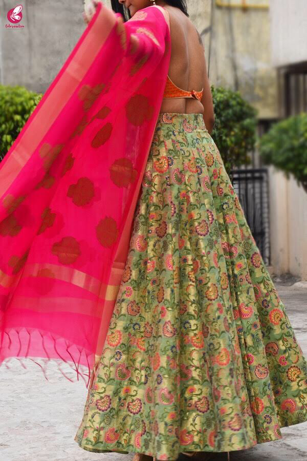 Multicolour Brocade Lehenga